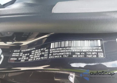 2021 Alfa Romeo Stelvio Rwd from USA, damaged, VIN ZASPAJAN0M7D16613